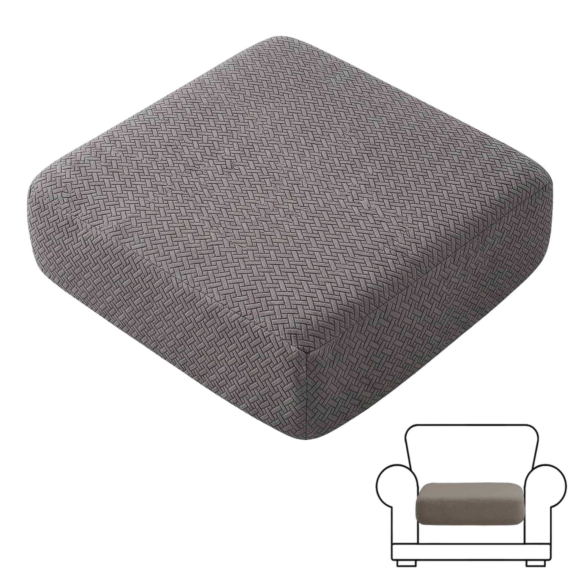 Pxvelcn Sofa Seat Cushion Covers Stretch, Sofa Seat Covers Black