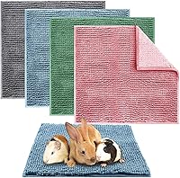 Vista 8 de Amylove 4 piezas de forro para jaula de conejillo de indias, ropa de cama para cobayas, alfombrilla para puerta de perro para patas de mascotas