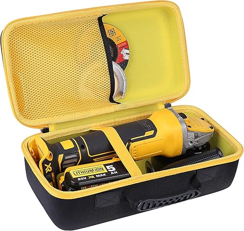 khanka Reemplazo de la caja de herramientas duras para la herramienta de amoladora angular DEWALT 20V MAX (DCG413B), solo funda