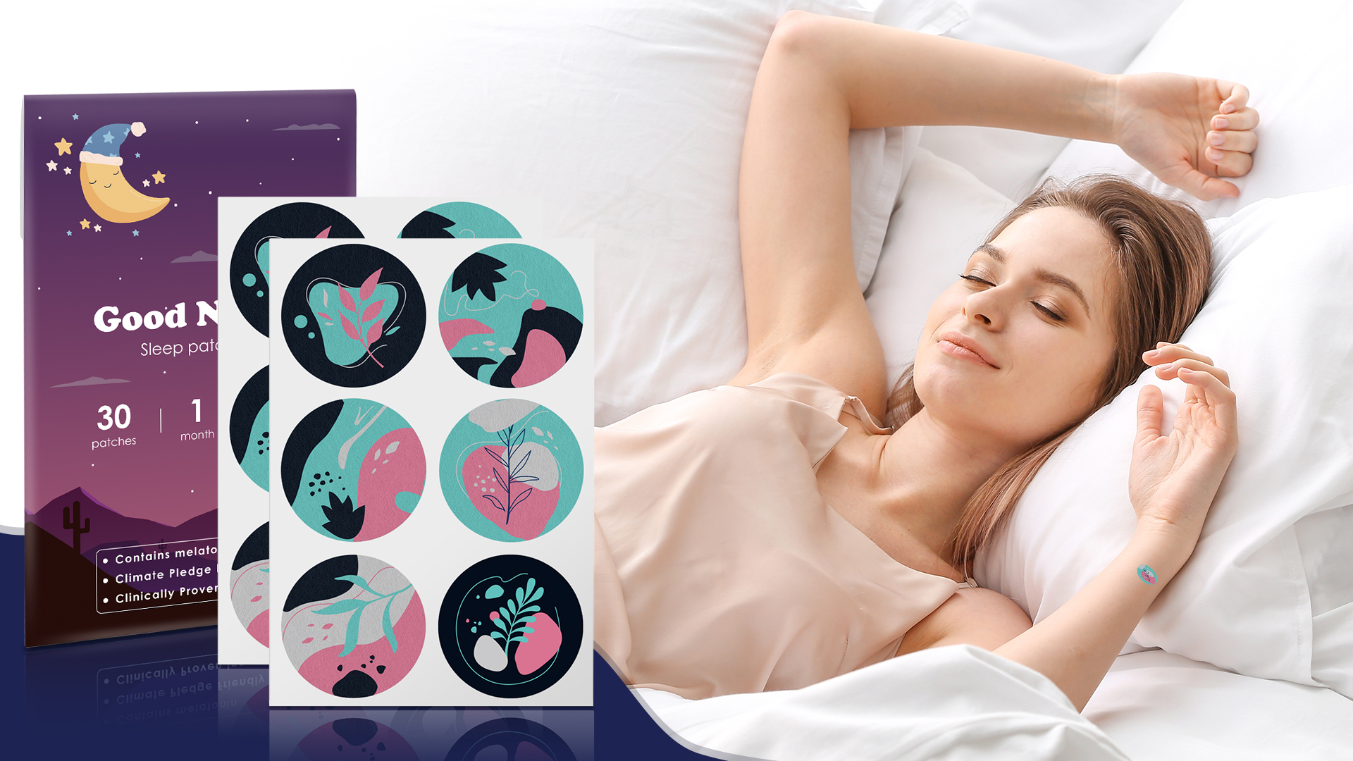 XPEX Cerotti Per Il Sonno,42 Pezzi Sleep Patch Naturali,Cerotti Per Dormire,Patch Dormire Promuove Il Riposo e Il Ringiovanimento,Cerotto Favorire Il Sonno Profondo,Adulti Donne e Uomini