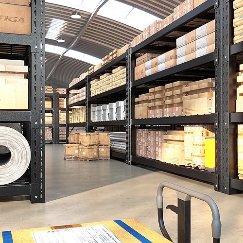 Miniatura 4 de Bepatio Estantería de garaje resistente de 11000 libras, estantes de almacenamiento de 72 pulgadas de alto, estantes de metal ajustables de 4