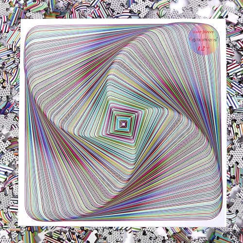 Miniatura 6 de Bgraamiens Rompecabezas de 1000 piezas de cuadrados coloridos 3D retorcidos rompecabezas de desafío de color para adultos y niños