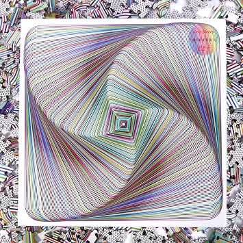 Bgraamiens Puzzle-Twisted 3D Colorful squares-1000 Pieces Square Puzzle Color Challenge Jigsaw Puzzles for Adults
