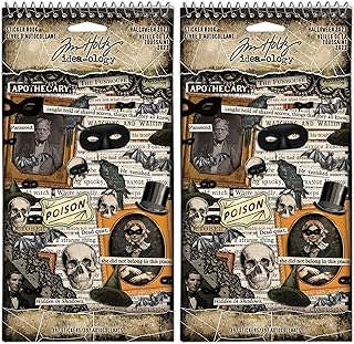 Tim Holtz Idea-Ology 2023 Halloween Sticker Book - Bundle of Two Books