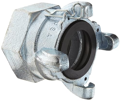 Dixon Air King AM28 - Manguera de aire de hierro, acoplamiento de acción rápida de 4 lengüetas, extremo hembra NPT de 2 pulgadas