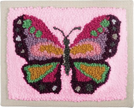Trimits Punch Needle Frame Kit, Butterfly, 20.32 x 25.4cm 8 x 10in