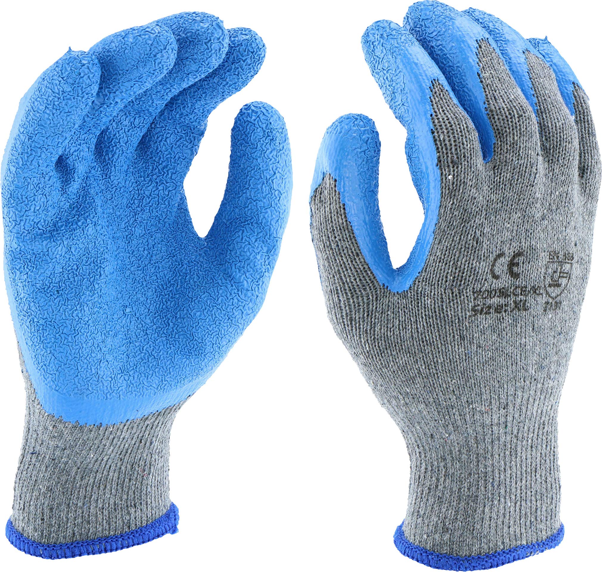 West Chester 700SLCE Crinkle Latex Palm Dip Gloves - Large [Pack of 12], Polyester, Knit Wrist, Textured Palm and Fingers