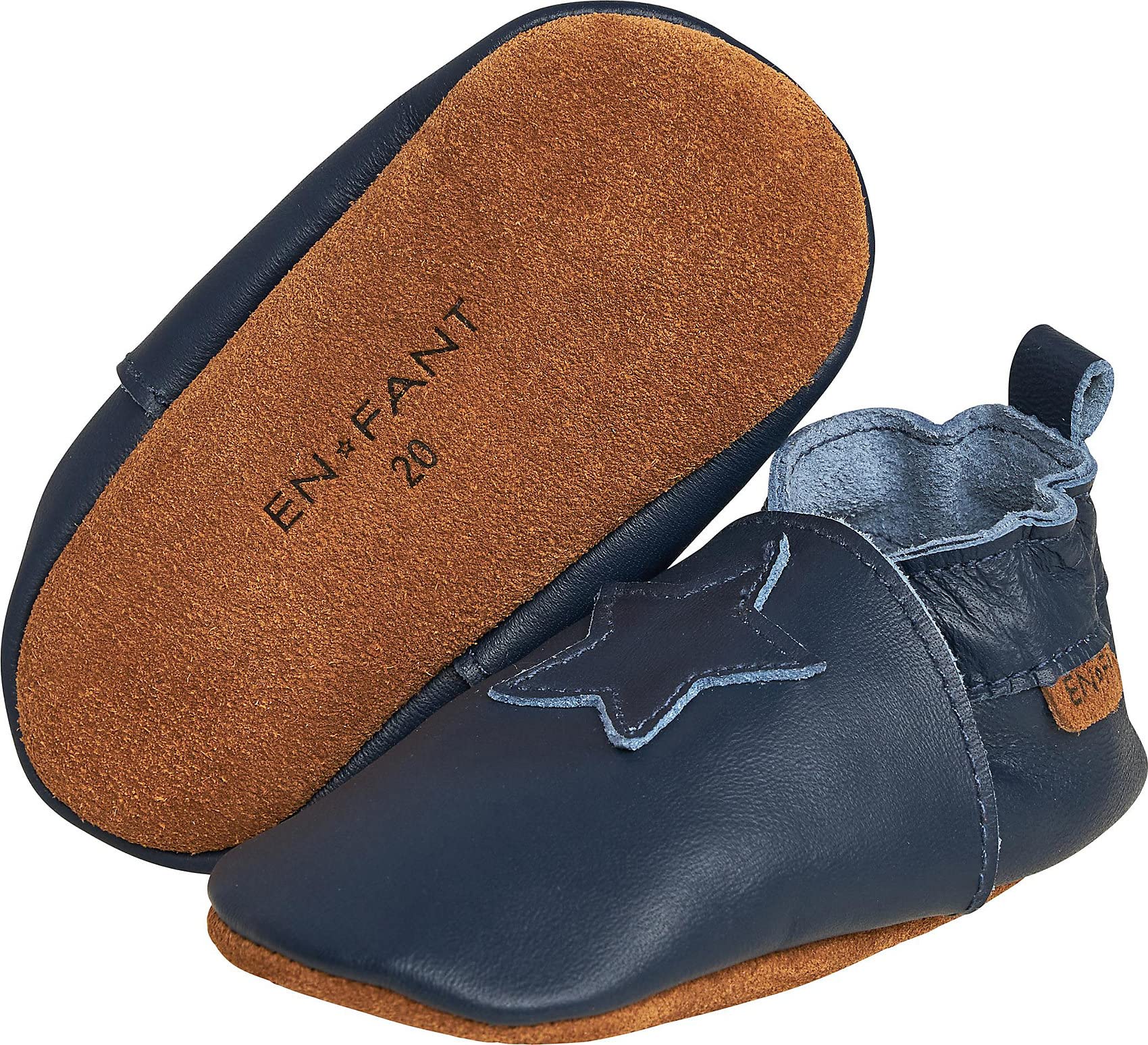EN FANT Chaussons bébé garçon, bleu foncé, 22 EU