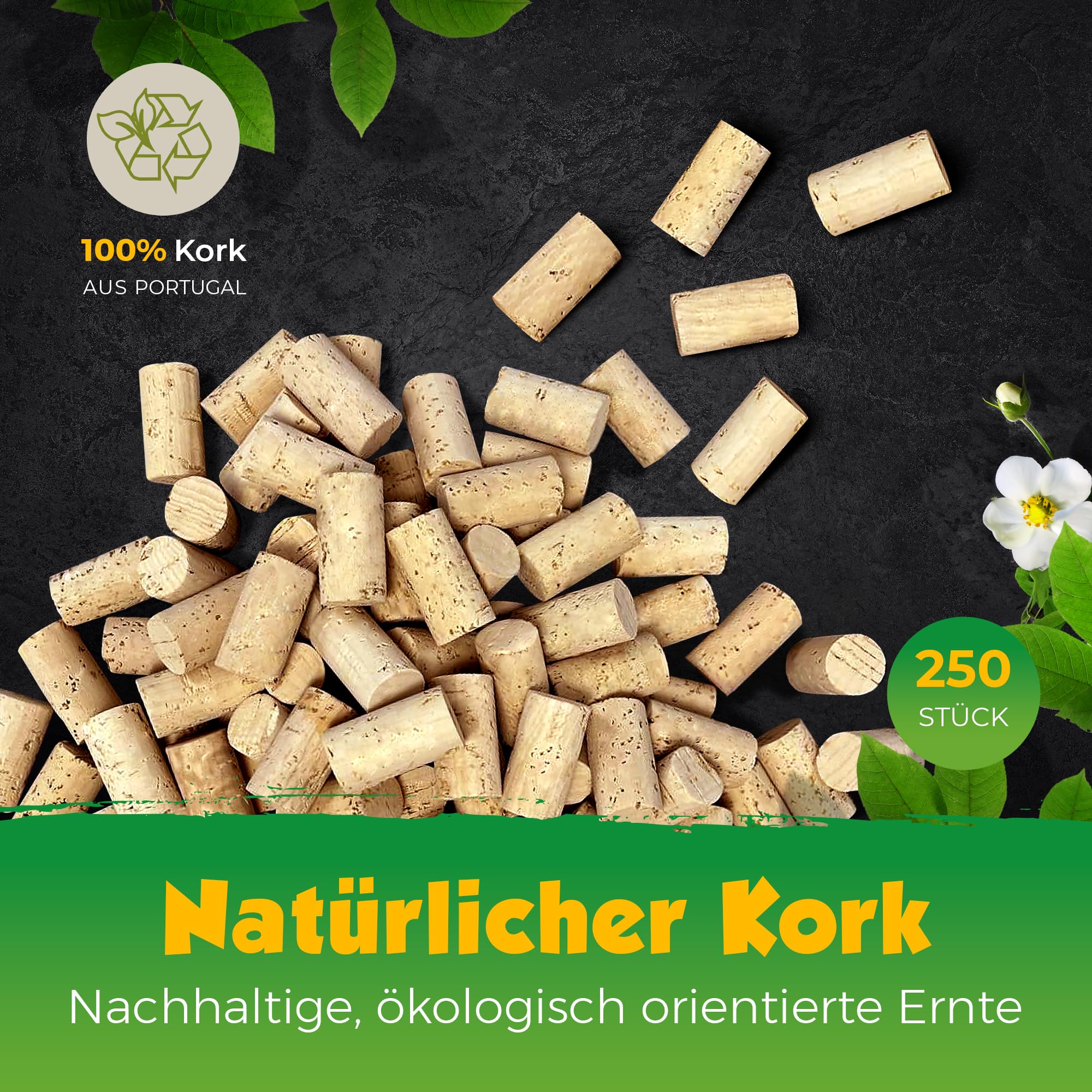 250 unidades de corchos de vino nuevo para manualidades, decoración y pasatiempos/tapones de botella de corcho natural/corchos de vino/corcho