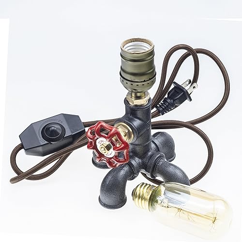 Miniatura 2 de LL-022 Lámpara de estilo loft, Calamardo, Steam Punk Industrial, Lámpara de noche de noche, Cuerpo de metal, Luz de escritorio de mesa con