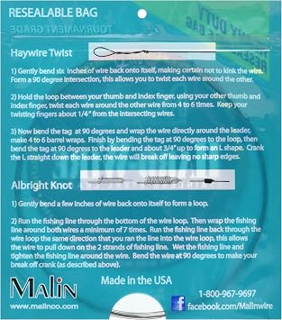 Malin LC1-42 SS Wire Cof, 42-Feet .01 Dia, 25-Pound
