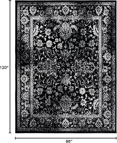 Miniatura 627 de Safavieh colección Adirondack - Alfombra de área, 6 x 9 pies, gris y azul, diseño oriental desgastado, no desprende pelusa, fácil cuidado, ideal