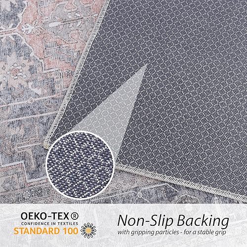 Miniatura 5 de RugOver Alfombra lavable a máquina, apta para mascotas y antideslizante, para cocina, baño, sala de estar, decoración del piso del hogar