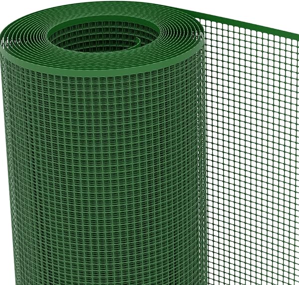 TENAX Filet en Plastique Quadra 10 Vert 1,00x5 m, Filet de Protection Multi-Usages pour Balcons, Terrasses, Portails et Clôtures - 1