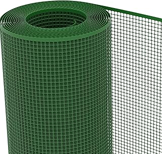 TENAX Filet en Plastique Quadra 10 Vert 1,00x5 m, Filet de Protection Multi-Usages pour Balcons, Terrasses, Portails et Clôtures