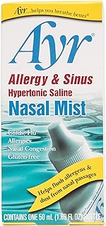 AYR Allergy & Sinus Hypertonic Saline Nasal Mist, White, 1.69 Fl Oz