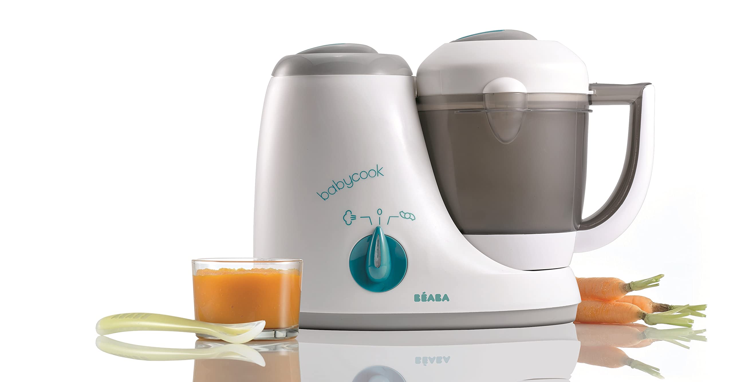 BÉABA, Babycook Original, Robot Bébé 4 en 1 Mixeur-Cuiseur, Cuisson Vapeur, Décongélation, Panier cuisson, Cuisson des aliments ultra saine, Livre recette, 800ml
