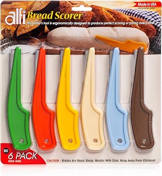Alfi Bread Scorer - Scoring Knife for Bread Baking - Sourdough Scoring Tool - Bread Scoring Knife for Bakers - Made in USA 6-Pack