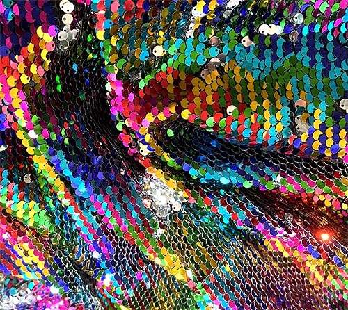 Miniatura 5 de Tela sensorial de lentejuelas para niños, tela de grafiti sensorial de lentejuelas grandes de 0.2 pulgadas para niños pequeños, estimulación táctil,