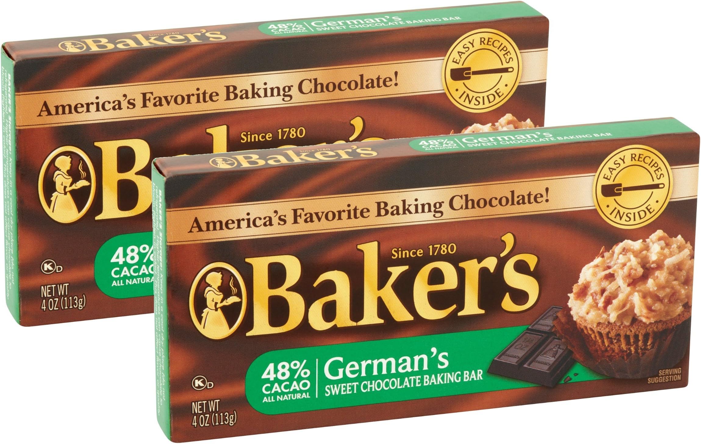 Kraft Bakers German Chocolate Bar, 4 OZ