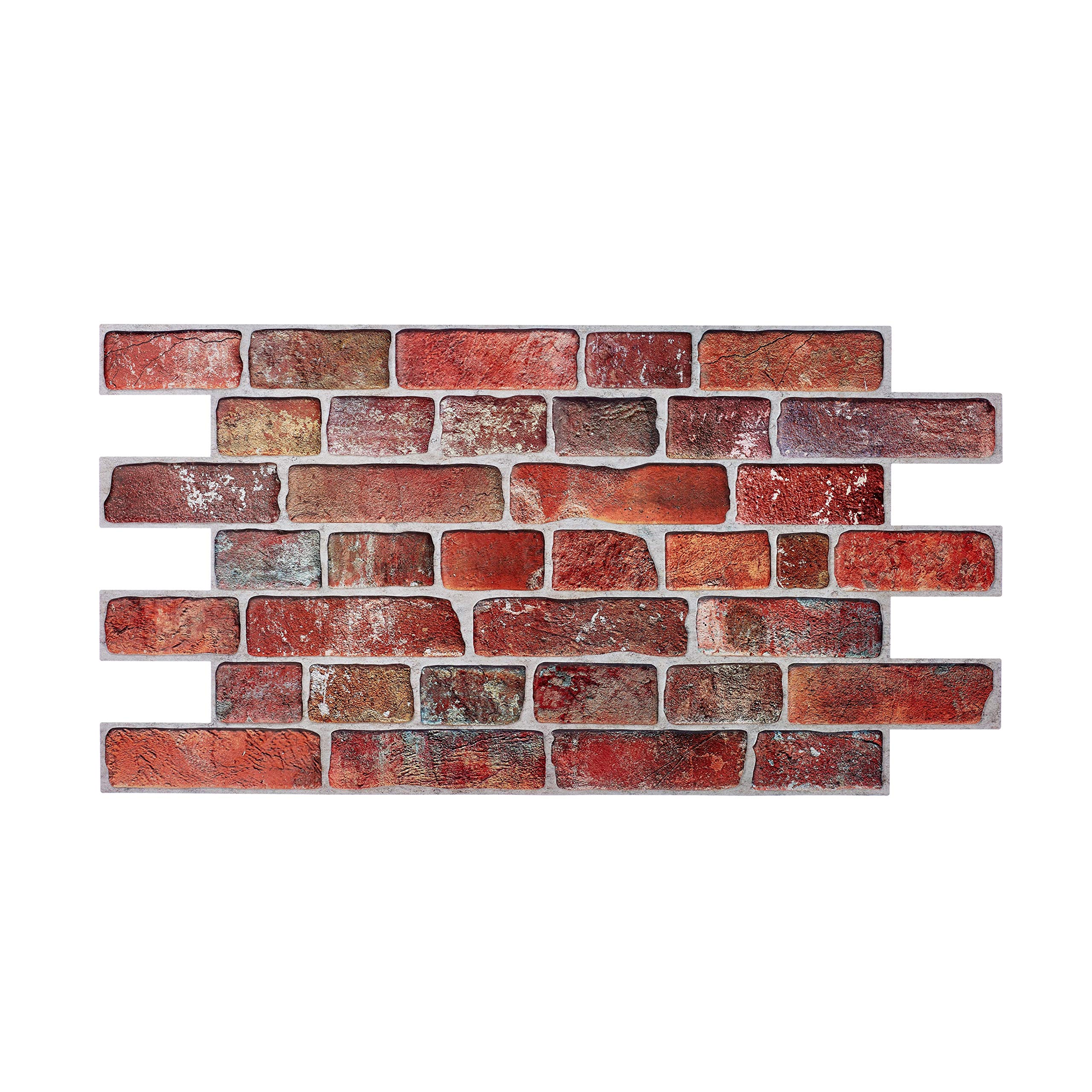 Brick Effect Wall Panels Set of 4 Panels 1.88 m² 20.27 ft²
