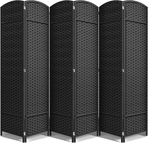 Miniatura 8 de Sorbus Divisor de habitación de 8 paneles de 6 pies de alto - Pantalla de privacidad, paneles extra anchos con doble bisagra, diseño de malla tejido