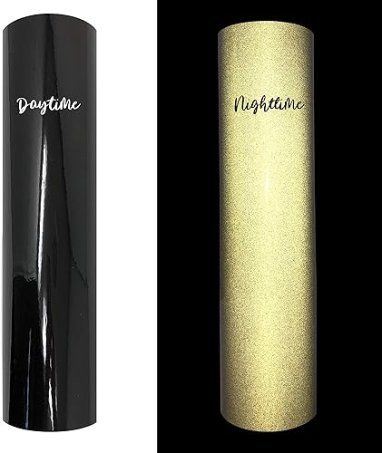 Turner Moore Edition - Adhesivo permanente de vinilo reflectante negro de 12 pulgadas x 4 pies para Cricut, coches, bicicletas, calcomanías,