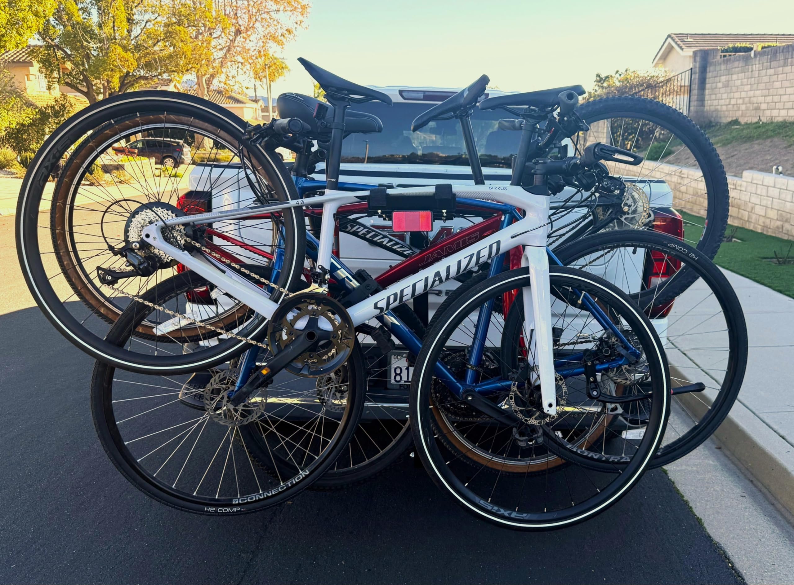 MaxxHaul 70210 Hitch Mount Bike Rack 4-Bike Rack, Black For Cars Trucks SUV's Minivans, Large