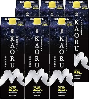 高橋酒造 白岳 KAORU パック [ 米焼酎 25度 熊本県 1800ml×6本 ]