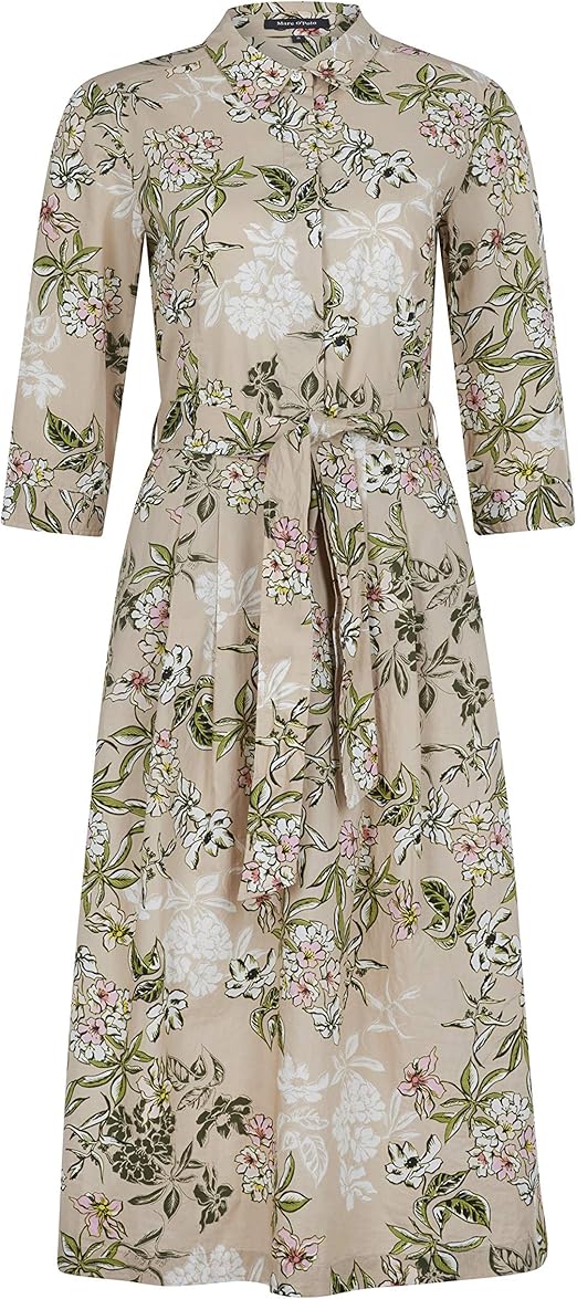 Marc O'Polo Damen Kleid aus LightPoplinQualität Multi, Größe40
