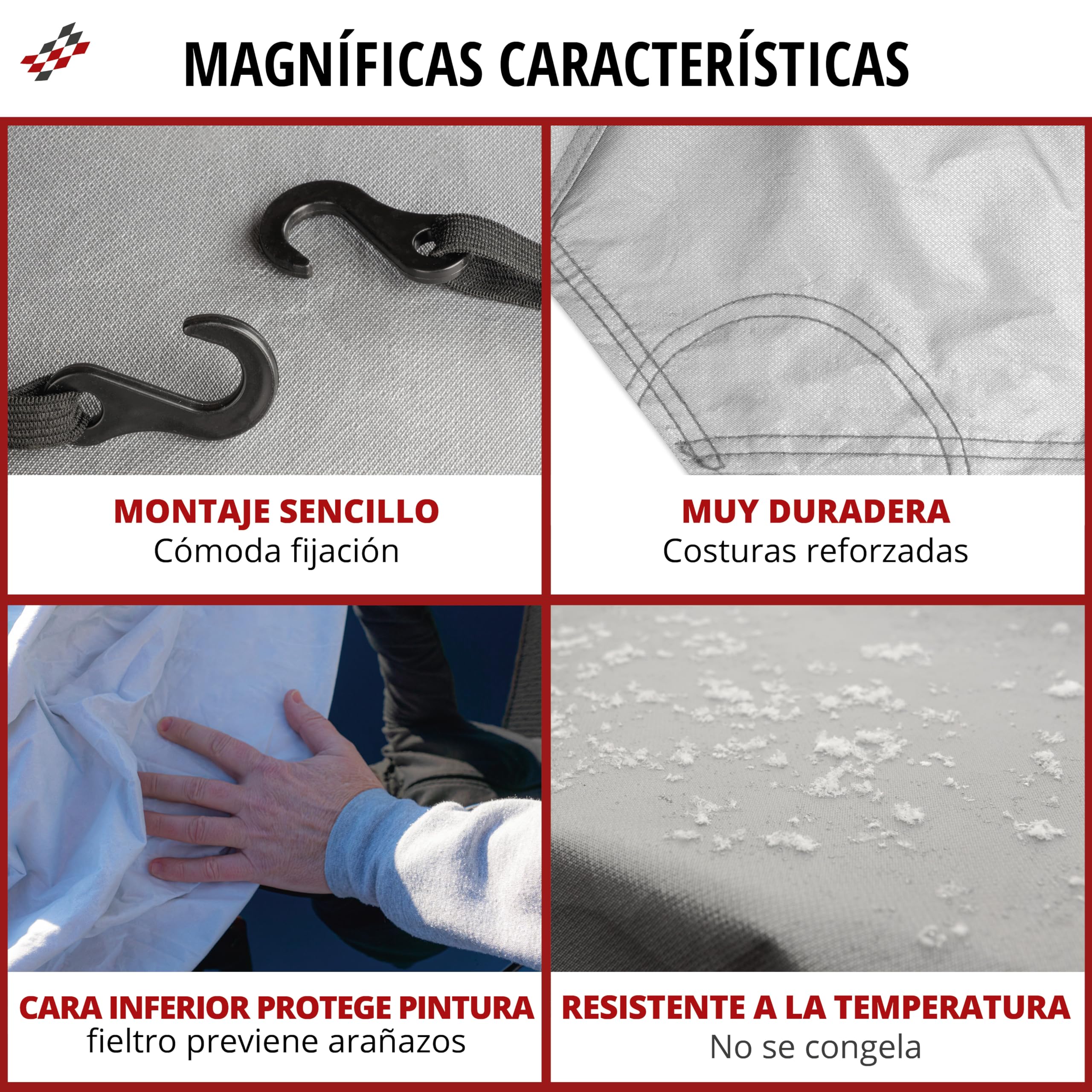 WALSER Lona para coche All Weather, 100% Lona impermeable para coche, cubierta semicubierta Talla 1 Auto plateado