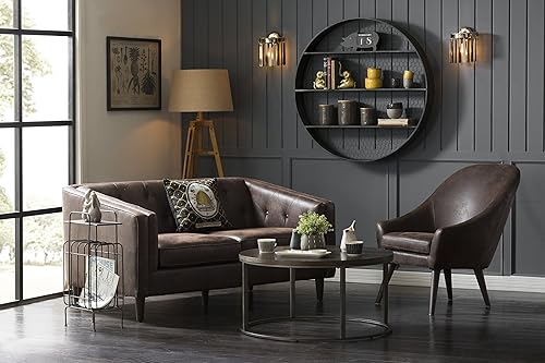 Miniatura 10 de Creative Co-Op Lámpara de pie de madera estilo trípode con pantalla de tambor