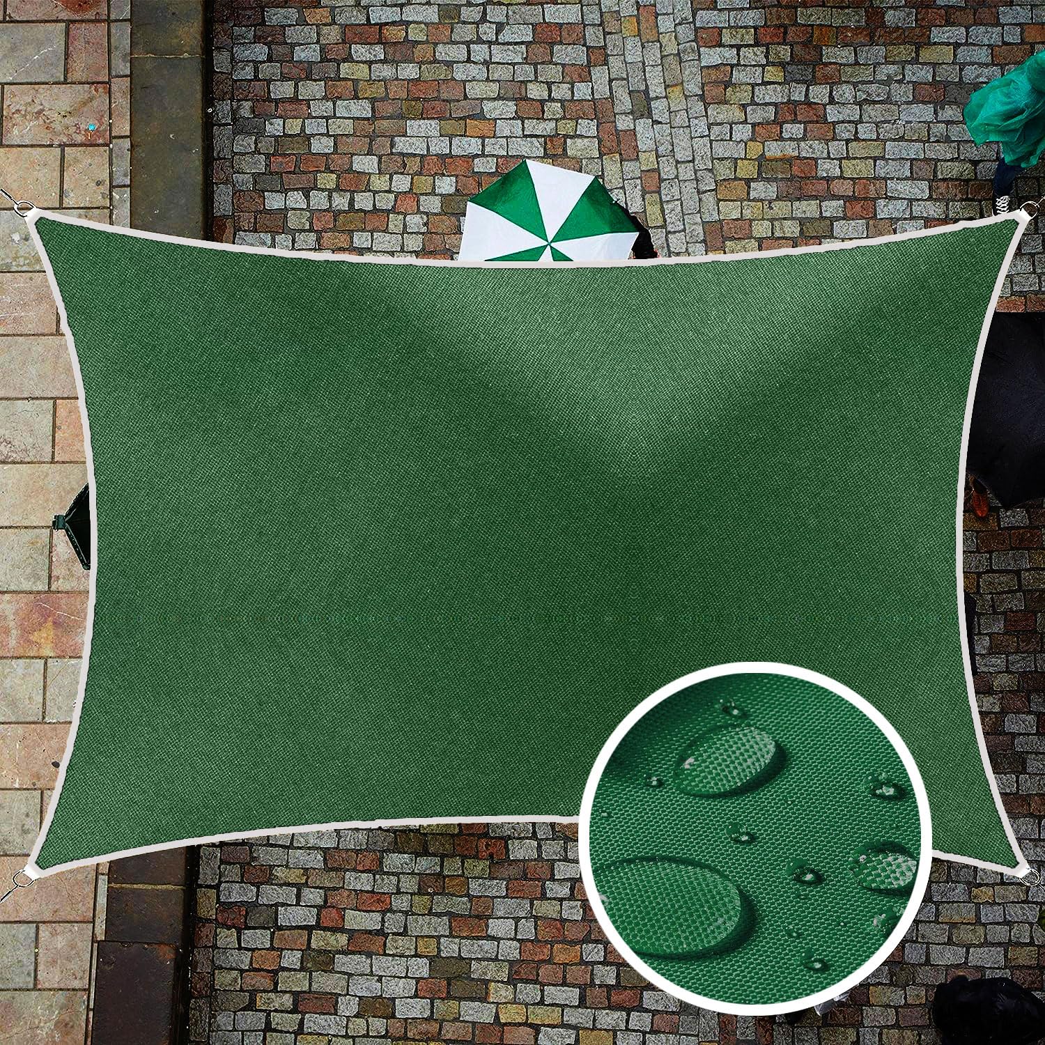 HaSaiBaby Voile D'Ombrage 3.5x4.5m Blanche - Respirante Et Résistante Pour Jardin Et Terrasse