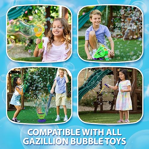 Miniatura 4 de Gazillion 8 oz Solución de Burbujas Paquete de 4 - Grandes burbujas para niños, verde