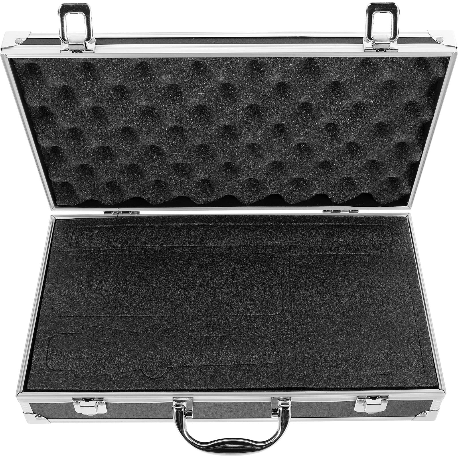 Custodia Resistente di Portatile in e per Alluminio Lega Microfono Protezione Antiurto Strato Interno in Spugna, Leggera per Uso Outdoor e Trasporto Sicuro