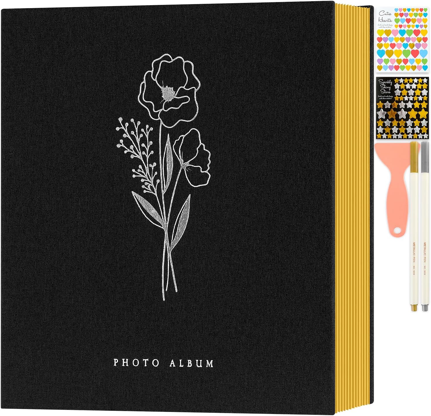 Arpan Grand Album Photo autoadhésif 20 Feuilles 40 côté - Rose216 - Beaux-Arts et