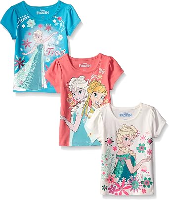 Amazon.com: Disney Paquete de 3 camisetas Frozen para niñas : Ropa, Zapatos  y Joyería