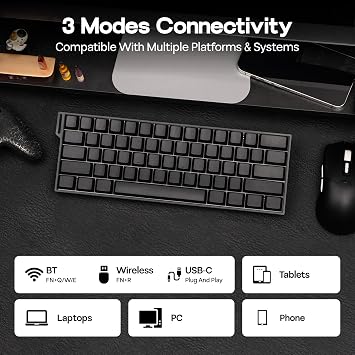 MechLands Aula Mini60 HE PRO Wireless Hall Effect Gaming Keyboard, 4000mAh