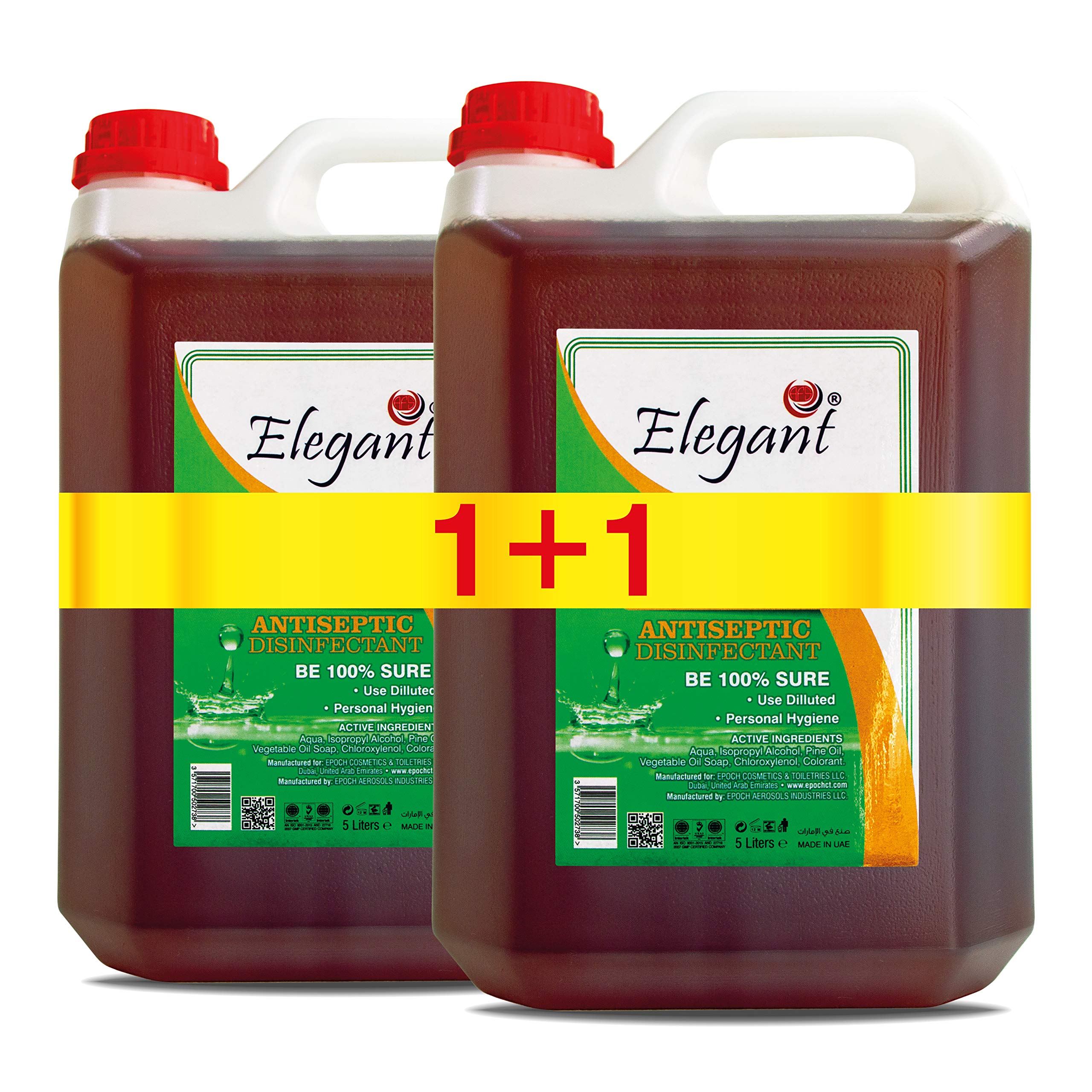 Buy Elegant Antiseptic DISINFECTANT Liquid 5 Liter REFILL Set of 2 (2 Pcs x 5 Liters
