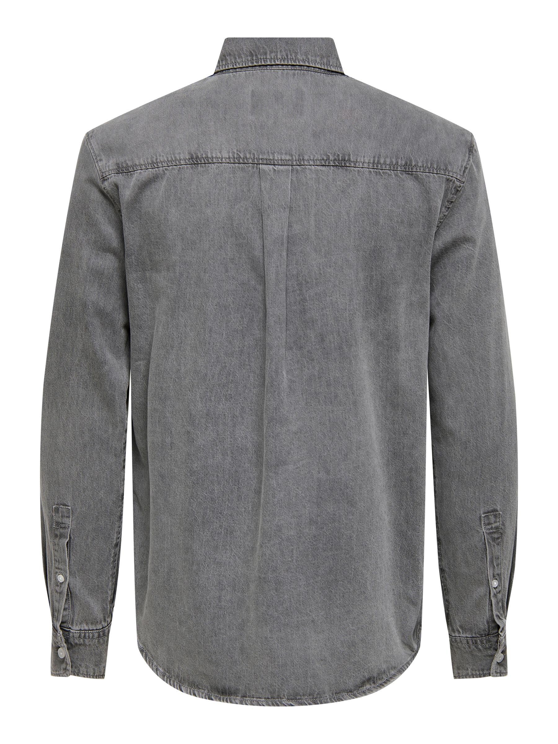 Only & Sons Onsorson Regular Yfm DNM Shirt Noos, Denim Grigio Chiaro, XL Uomo