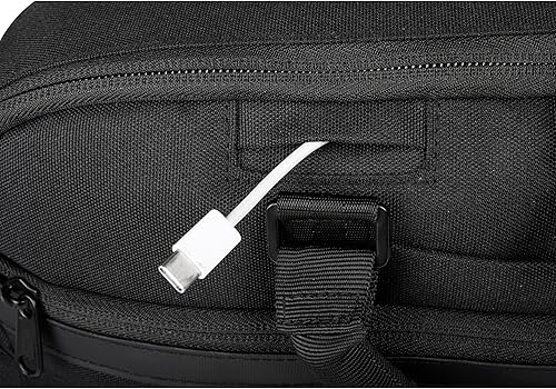 Miniatura 5 de Kenneth Cole Reaction ProTec - Maletín delgado de cuero vegano con diseño de guijarros para laptop y tablet de 16 pulgadas, Negro -, Protec Pebbled