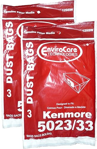 EnviroCare Bolsas de repuesto prémium para aspiradora diseñadas para adaptarse a recipientes Kenmore 50235033, paquete de 6