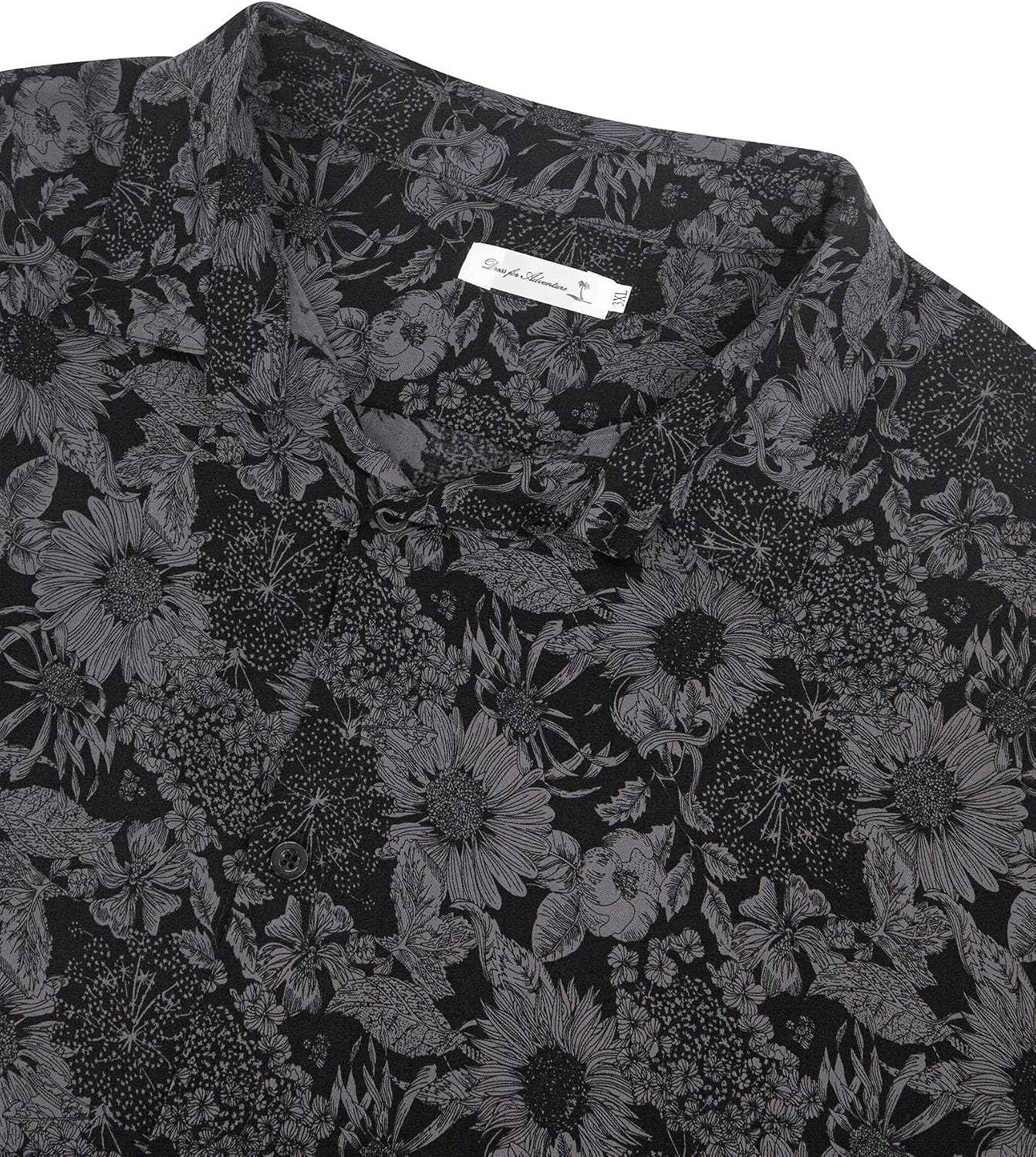 Big & Tall Men’s Vintage Floral Short Sleeve Button-Down Hawaiian Shirt – Breathable Casual Beach Vacation Shirt