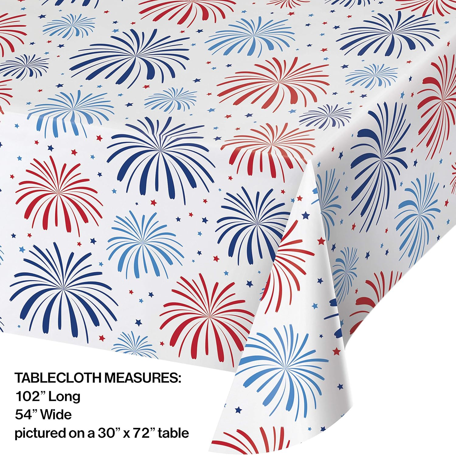 Creative Converting Plastic Tablecloth, One Size, Multicolor