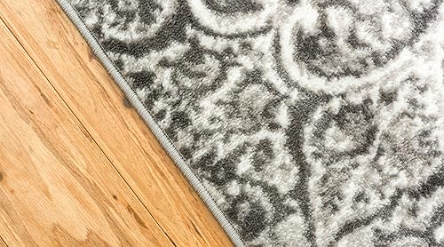 Miniatura 3 de Sofia, alfombra clásica de diseño abstracto, Polipropileno, Gris oscuro