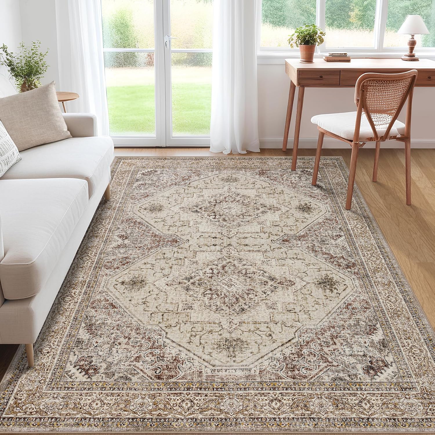 Area Rugs 8x10, Machine Washable Soft Living Room Rugs