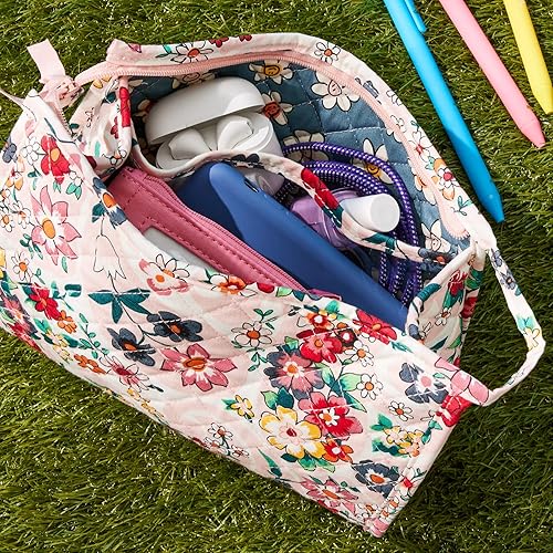 Miniatura 3 de Bolsa organizadora de maquillaje cosmético trapecio de algodón para mujer