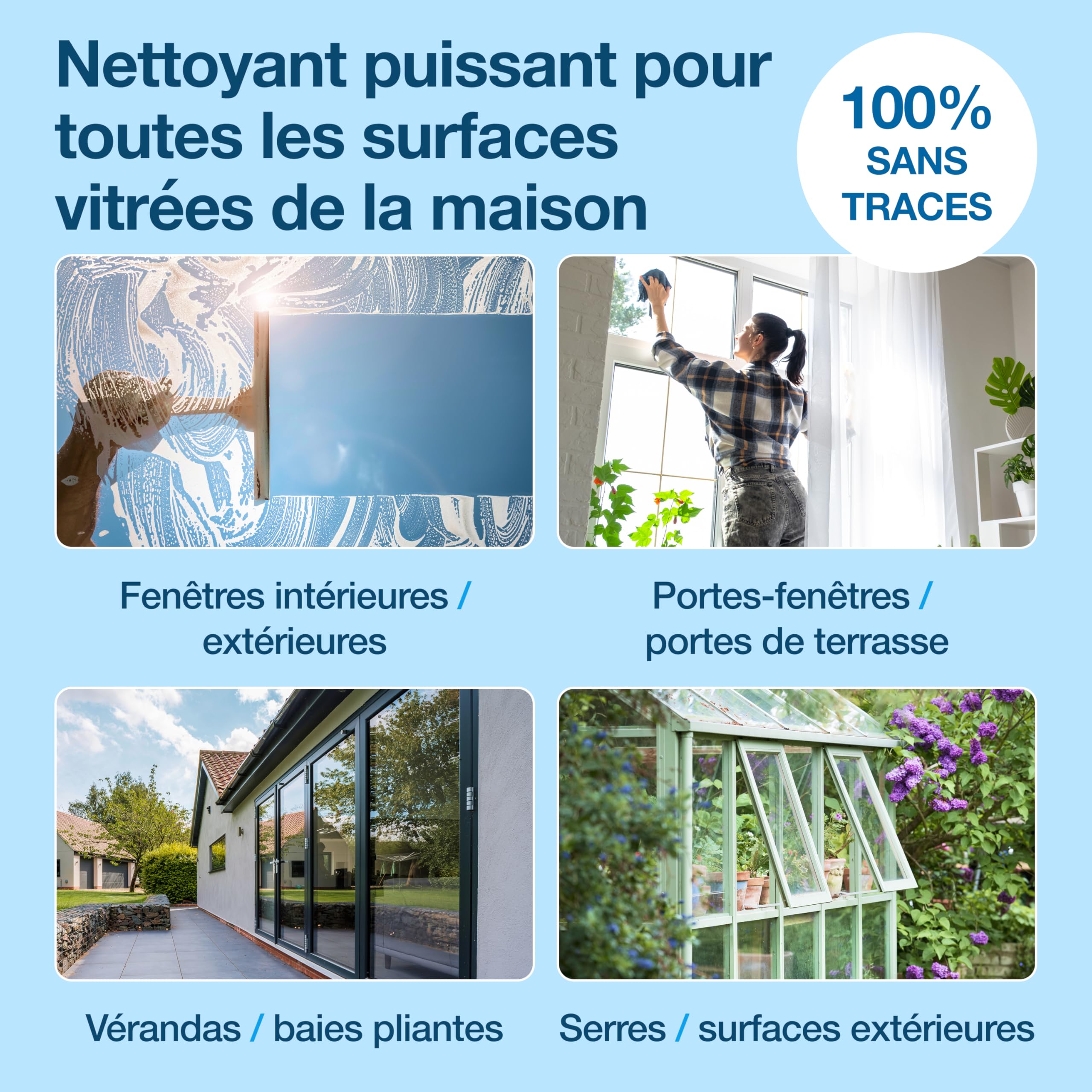HG Nettoyant pour Vitres, Concentré professionnel, brillance sans traces – 500 ml