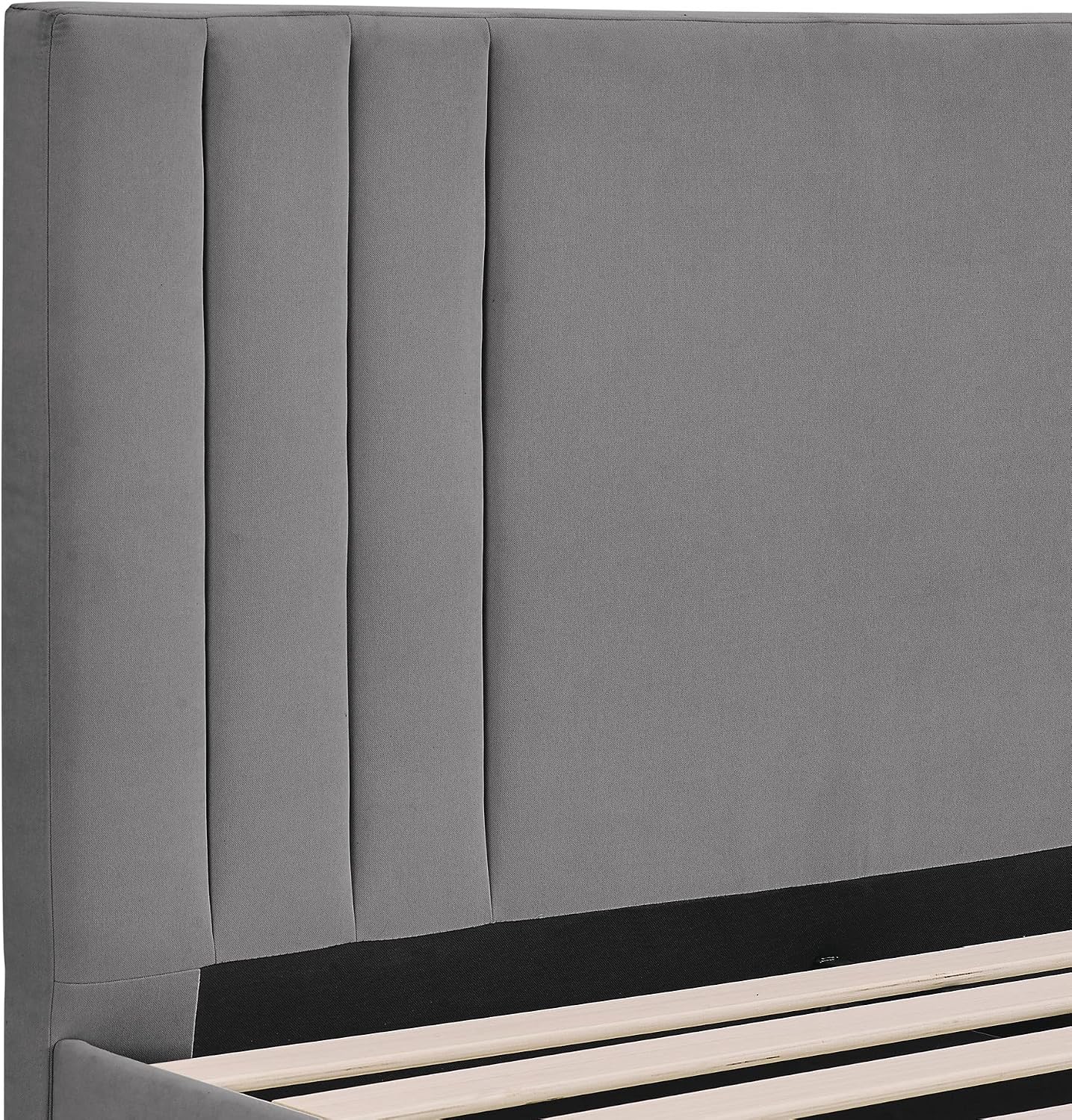 Classic Brands Chicago Modern Tufted Upholstered Platform Bed | Headboard and Wood Frame with Wood Slat Support, King, Peyton Slate