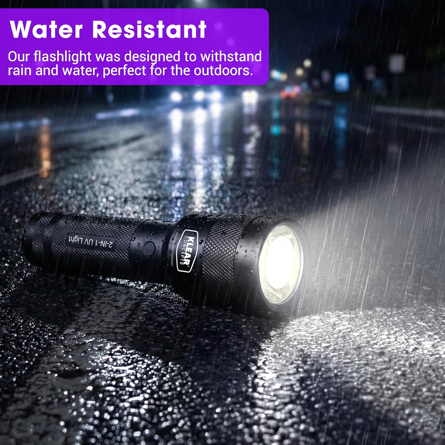 Black Light UV Flashlight LED, Multi-Purpose 2-in-1 UV & White Light, 30 ft Range, Small Flashlight for Scorpions, Pet Stains, Bed Bugs, Home Inspection & Everyday Use